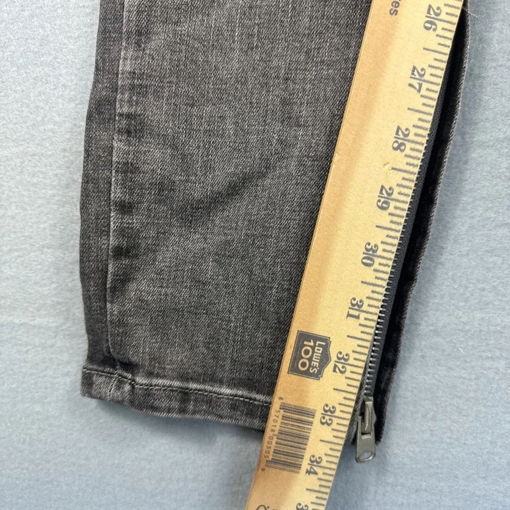 MNMl M56 Jeans Men's 33x34 Gray Slim Skinny Ankle Zipper Stretch Grunge Rock